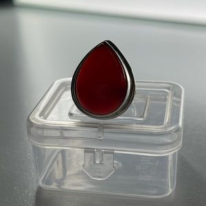 Genuine carnelian ring
